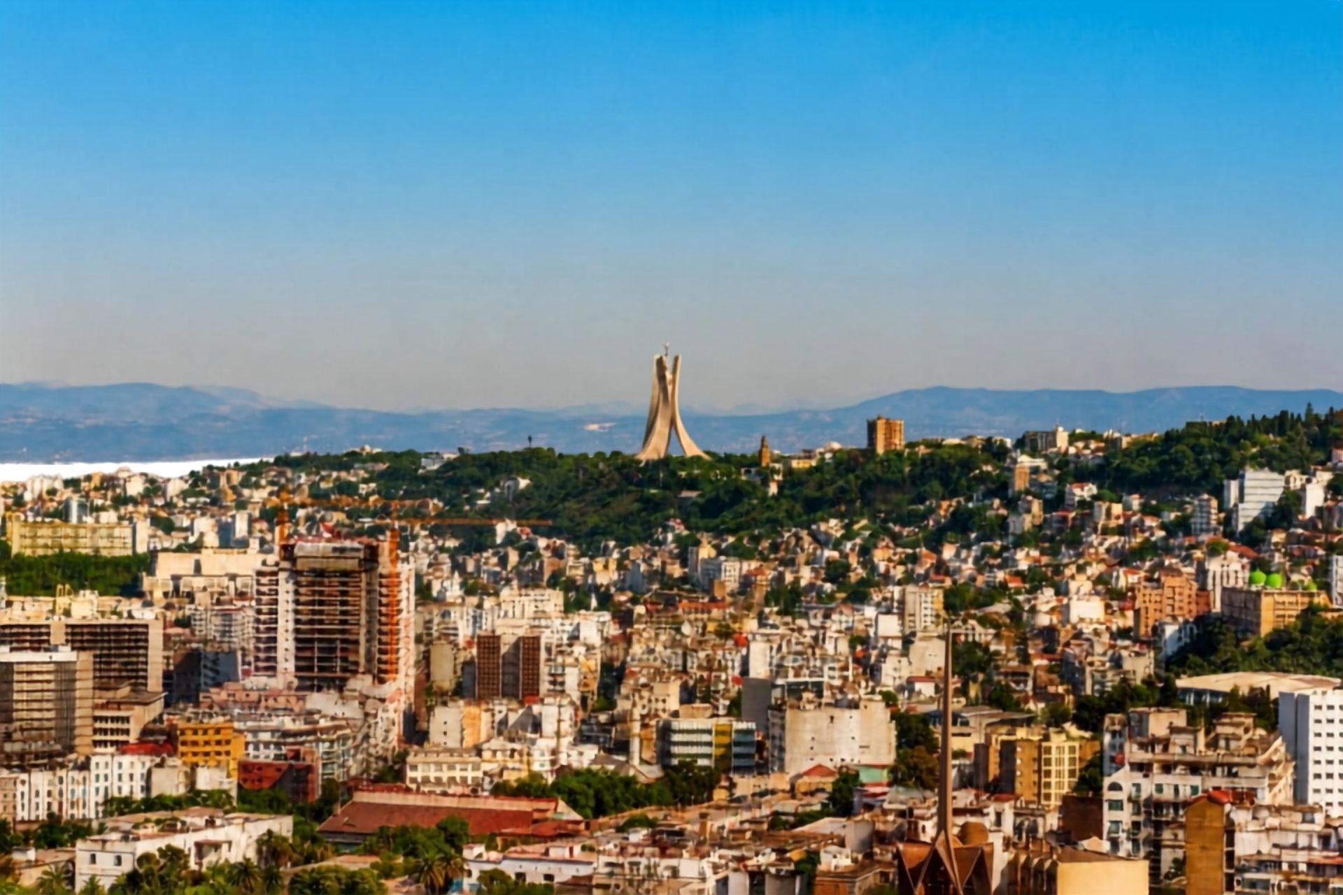 Panoramic view of Algiers and the Martyrs' Memorial